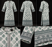 Sage Green & Ivory Geometric Printed Kurti for Women