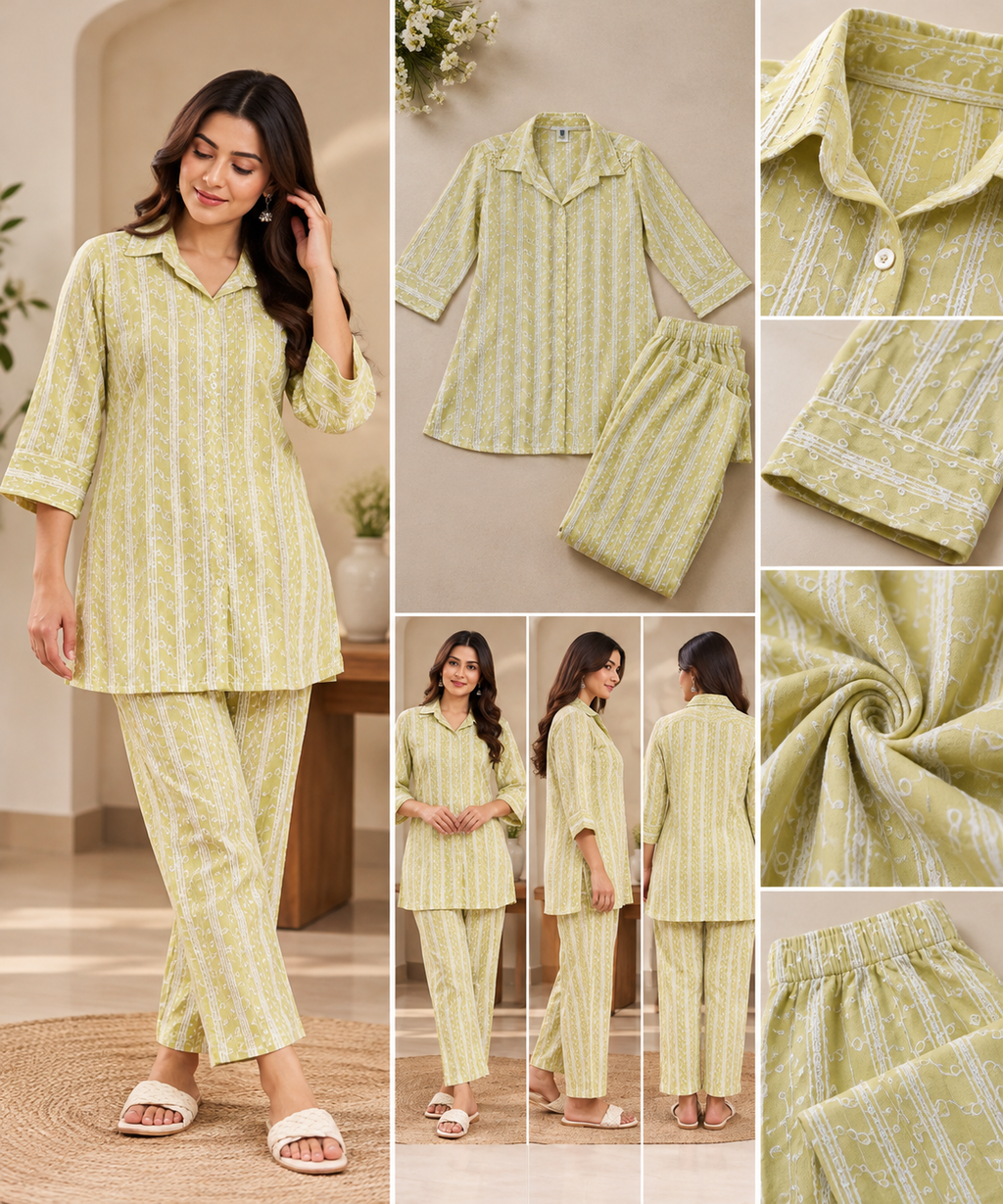 Cotton Embroidered Co-Ord Set for Women