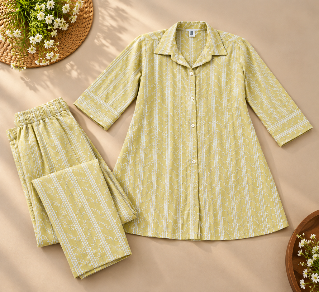 Cotton Embroidered Co-Ord Set for Women