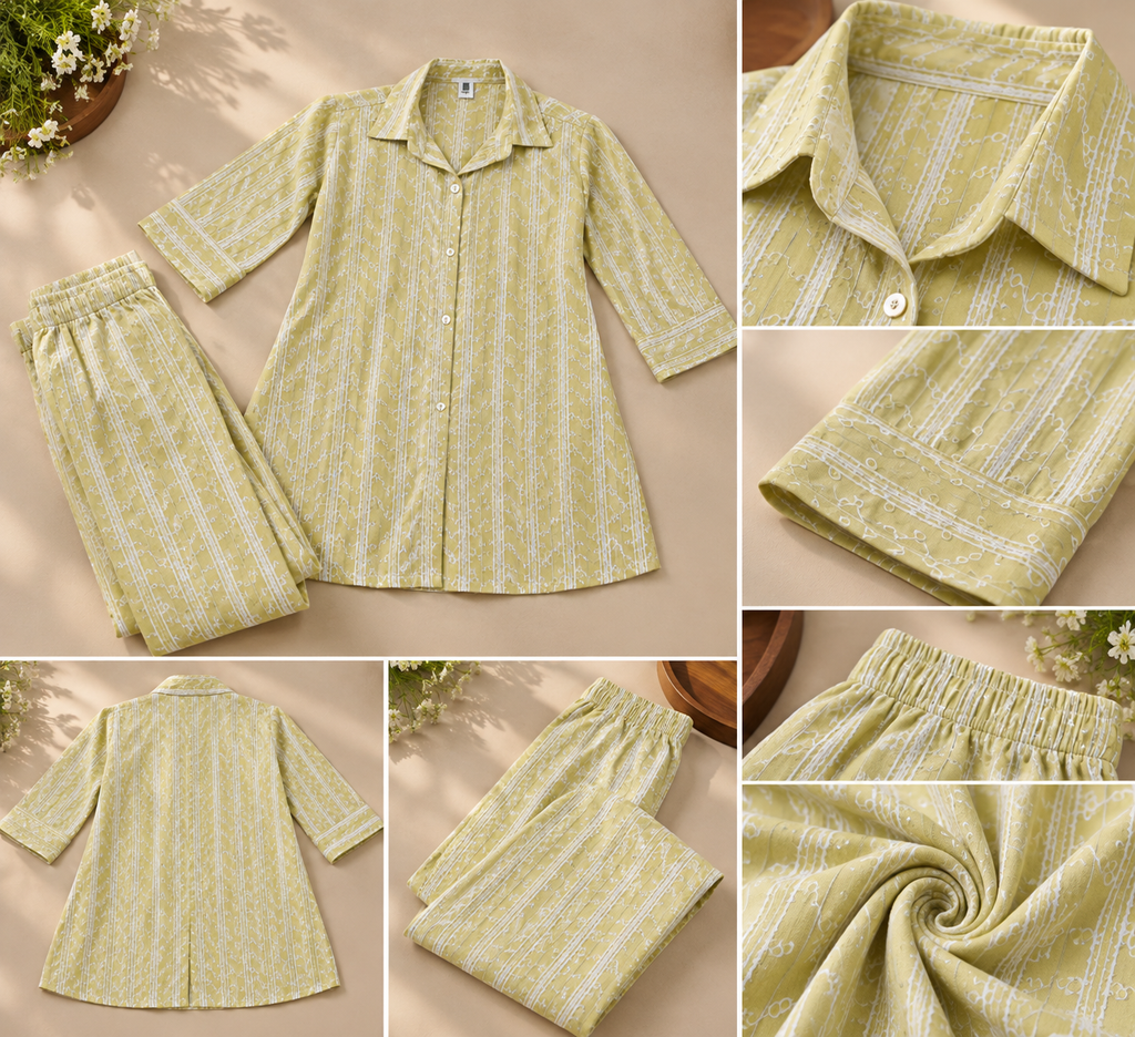 Cotton Embroidered Co-Ord Set for Women