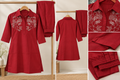 Elegant Maroon Floral Embroidered Co-Ord Set for Women